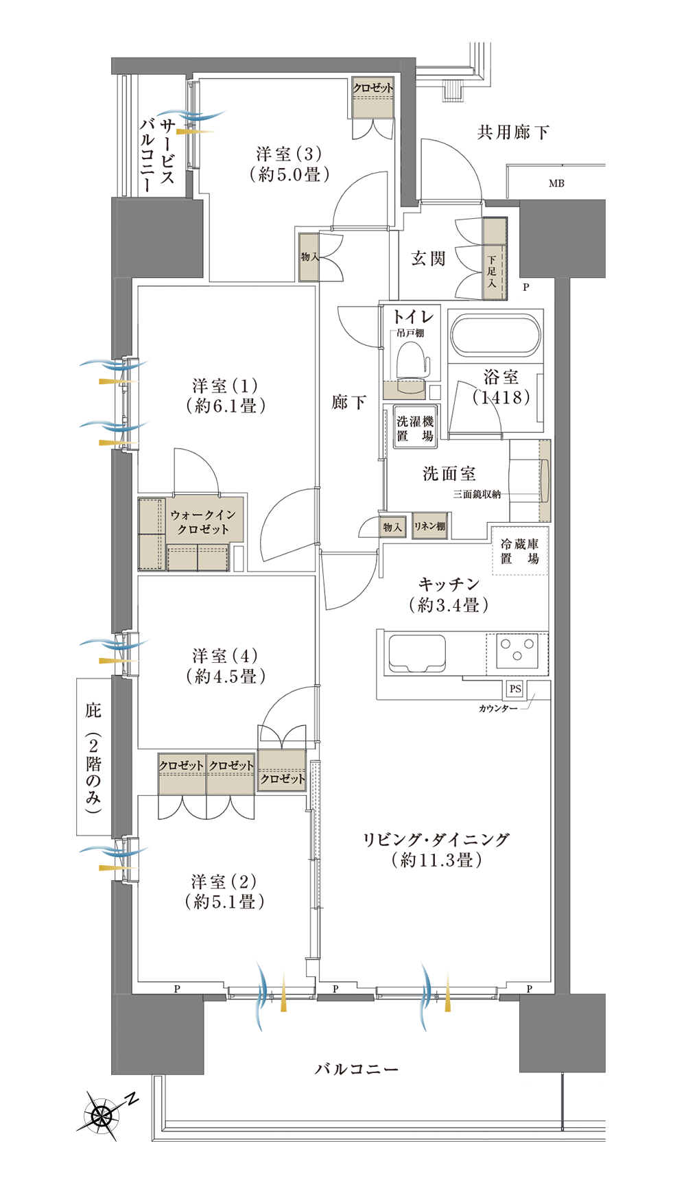 B-Fタイプ間取り